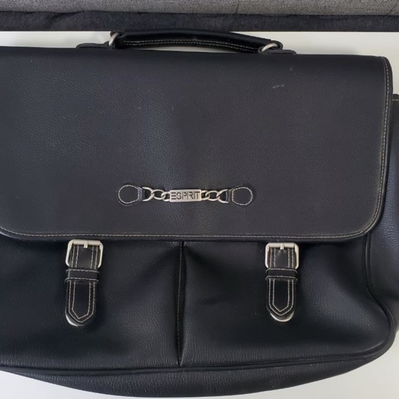 Vintage Esprit Satchel Leather Bag with Detachable Strap - Picture 3 of 4